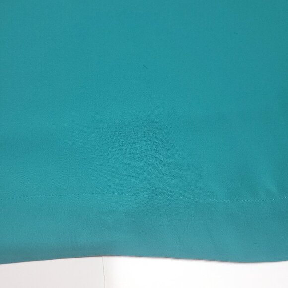 J Jill Wearever Womens Flounced Sleeve Woven Top Size L Green Round Neck Demure - Picture 13 of 13